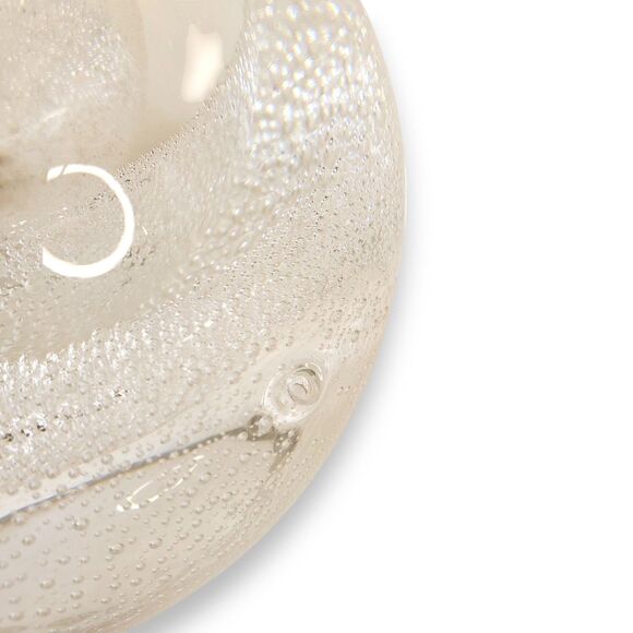 VTG Polish Art Glass Oil Lamp Orb Controlled Bubble Bullicante Crystal MCM Heavy - Picture 5 of 14